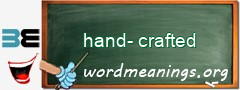 WordMeaning blackboard for hand-crafted